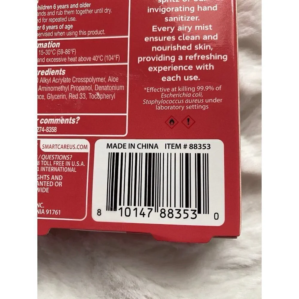 Smart Care Scented Hand Sanitizer Spray 1 Fl‎ Oz Watermelon Hydrating NEW
